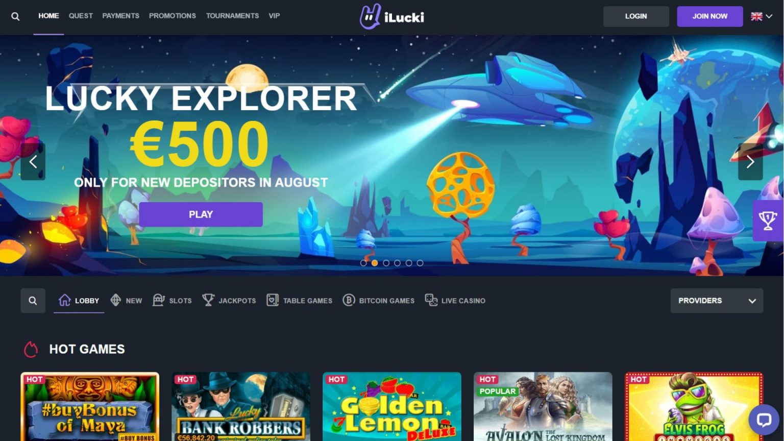 iLucki Casino Screenshot