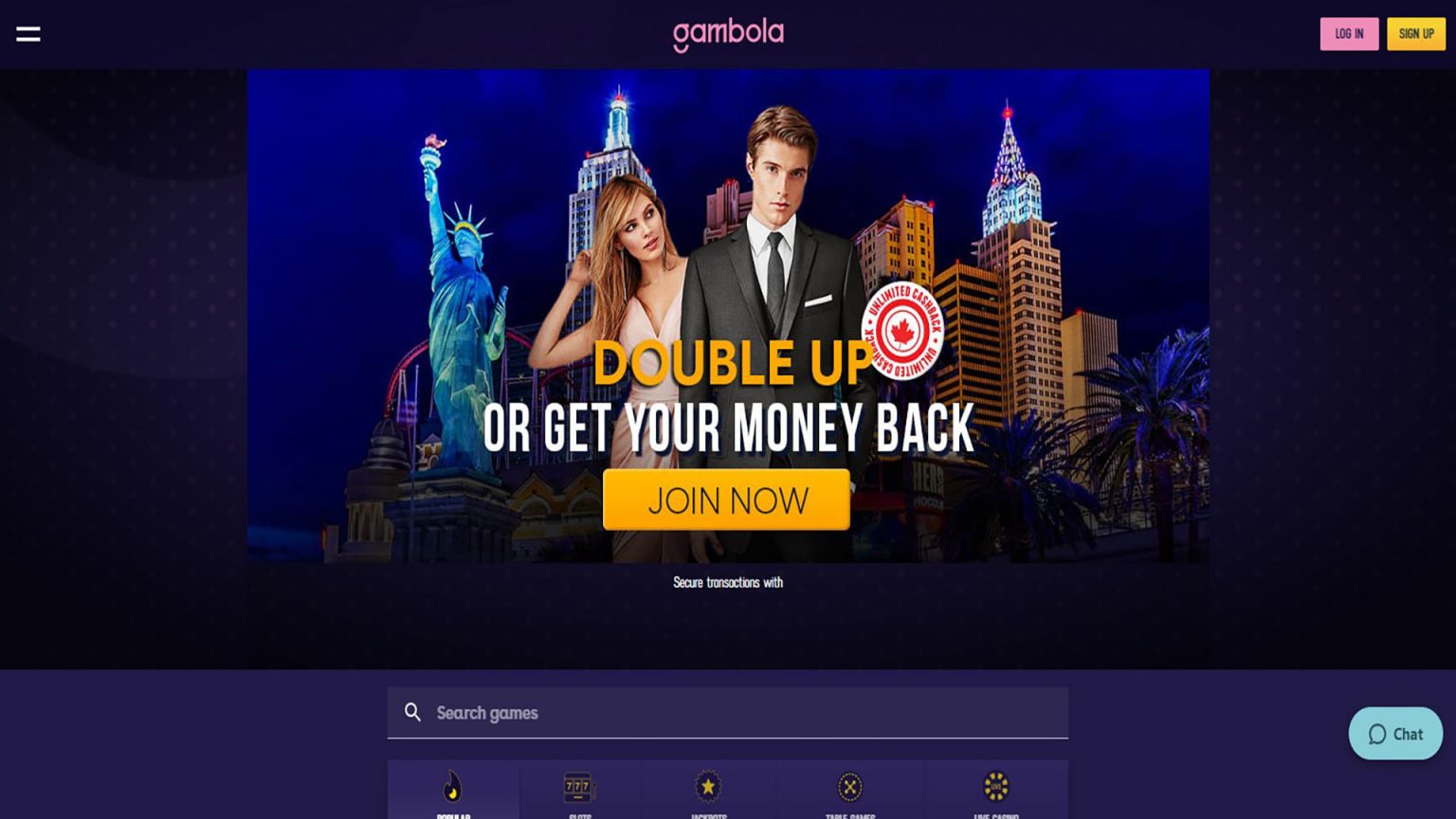 Gambola Casino Screenshot