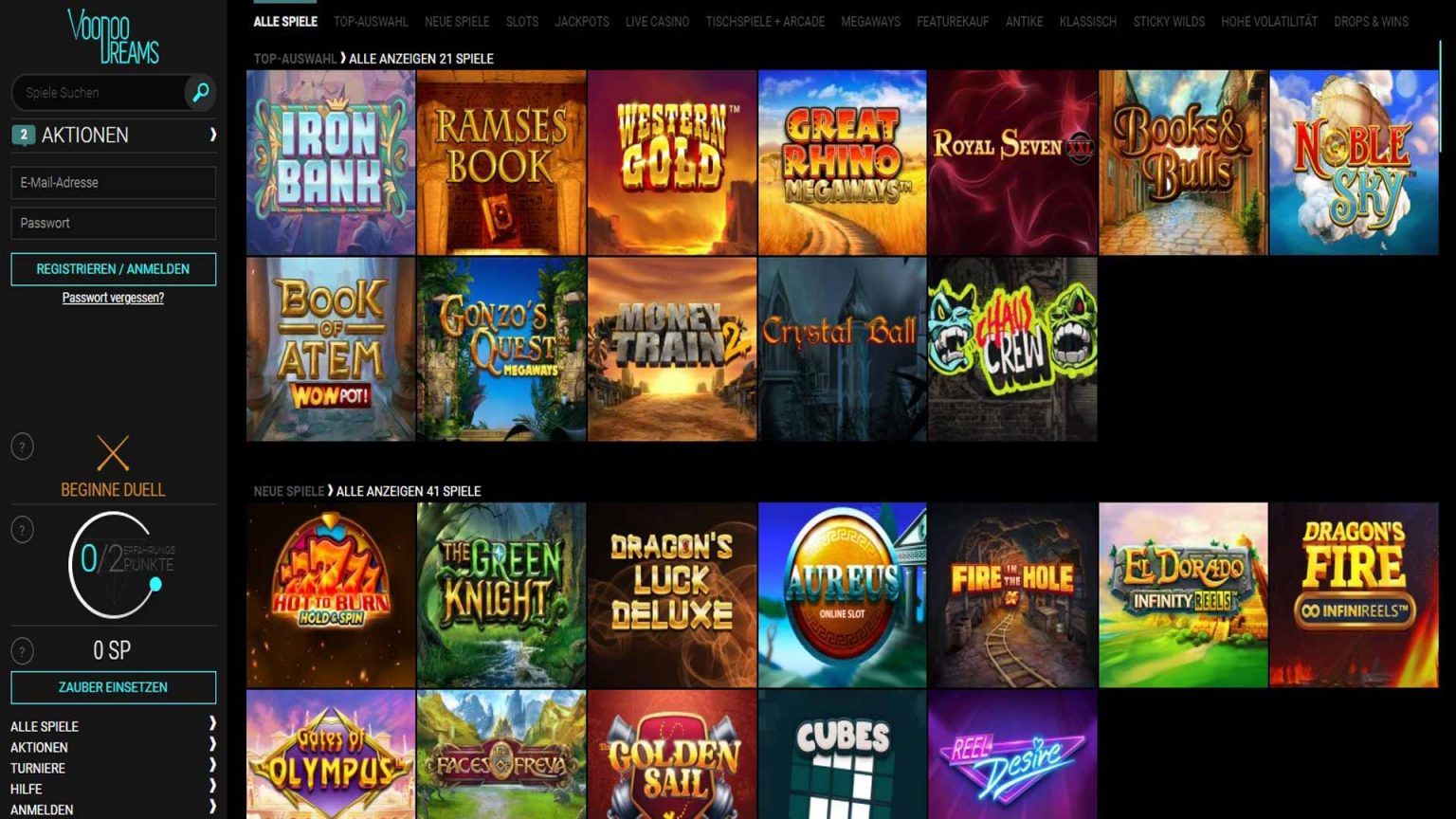 Voodoo Dreams Spielbank