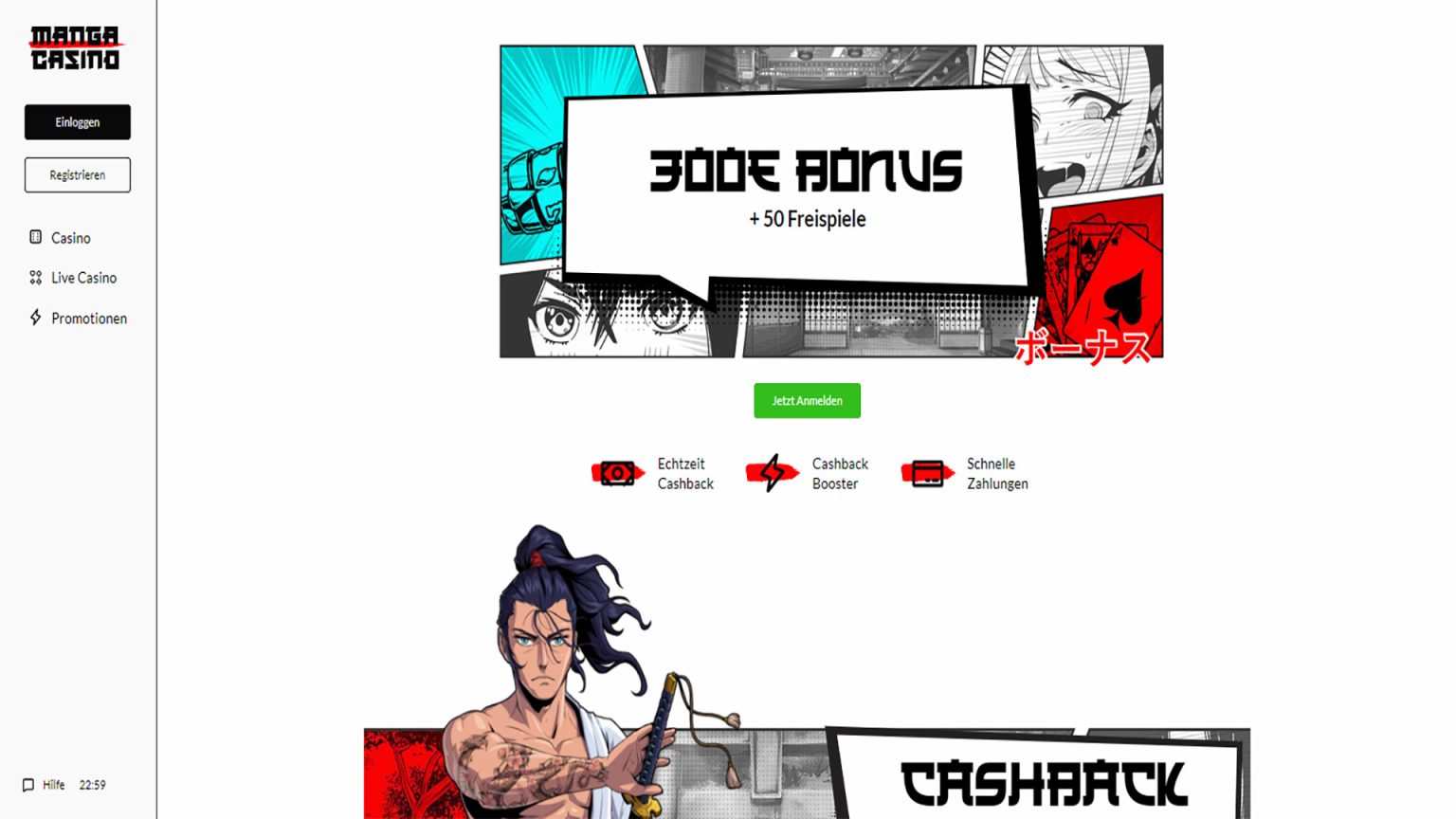 Screenshot Von Manga Casino