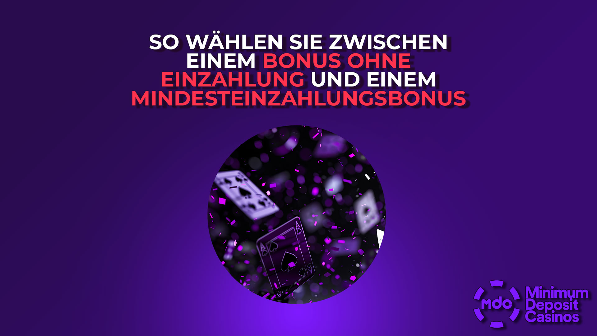 So wählen Sie zwischen einem Bonus ohne Einzahlung und einem Mindesteinzahlungsbonus