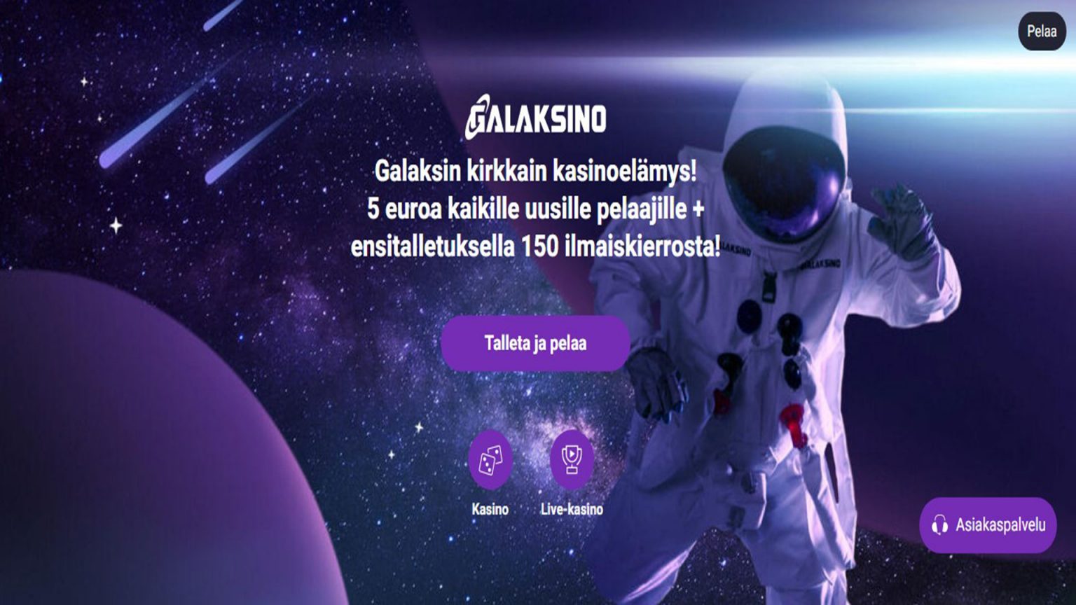 Galaksino Kasino-näyttökuva