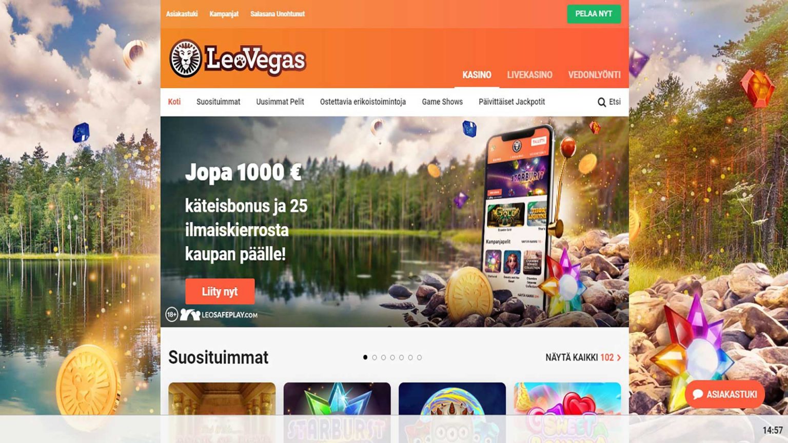 leovegas Kuvakaappaus