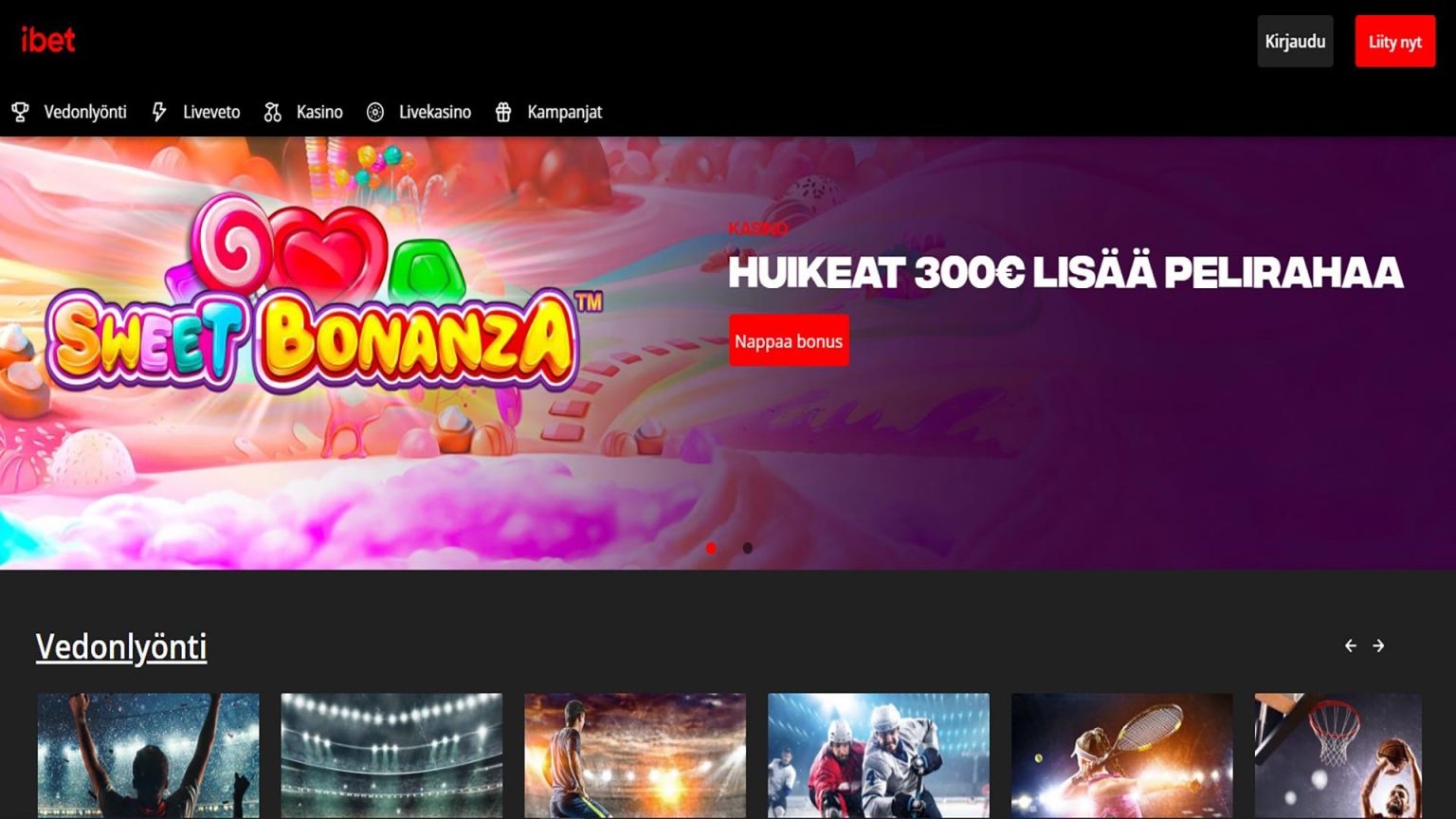iBet Casinon Kuvakaappaus