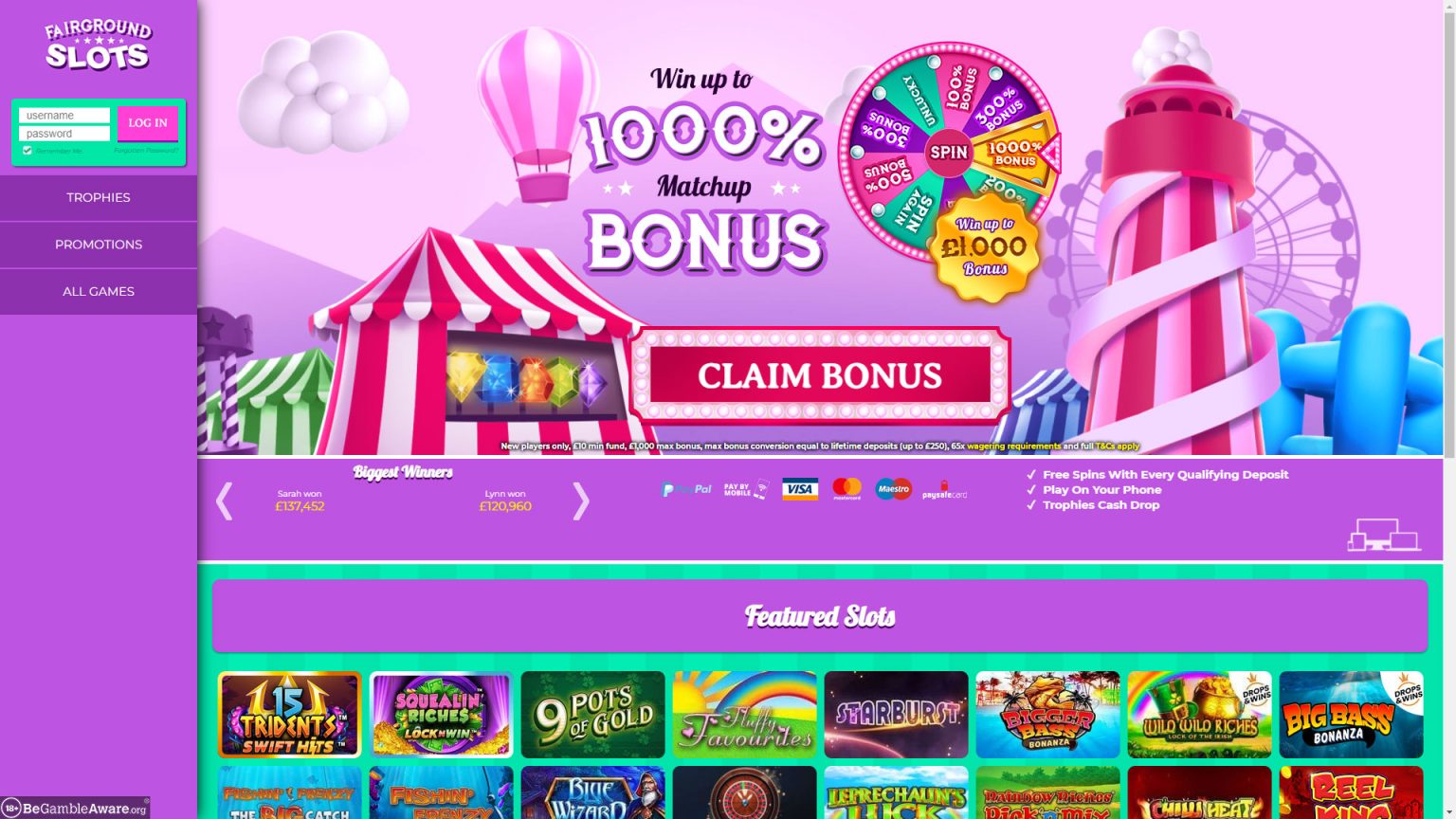 Fairground Slots Screenshot
