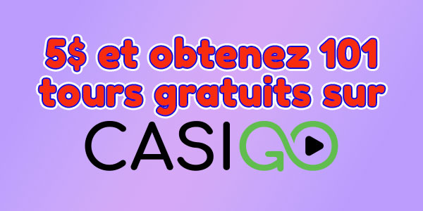 Essayez le nouveau jeu Exclusif: déposez 5 $CAN et obtenez 101 tours gratuits sur CasiGo