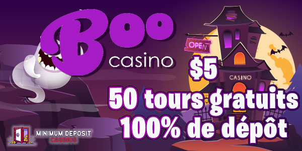 Essayez ce Bonus de Bienvenue exclusif de $5 sur Casino Boo