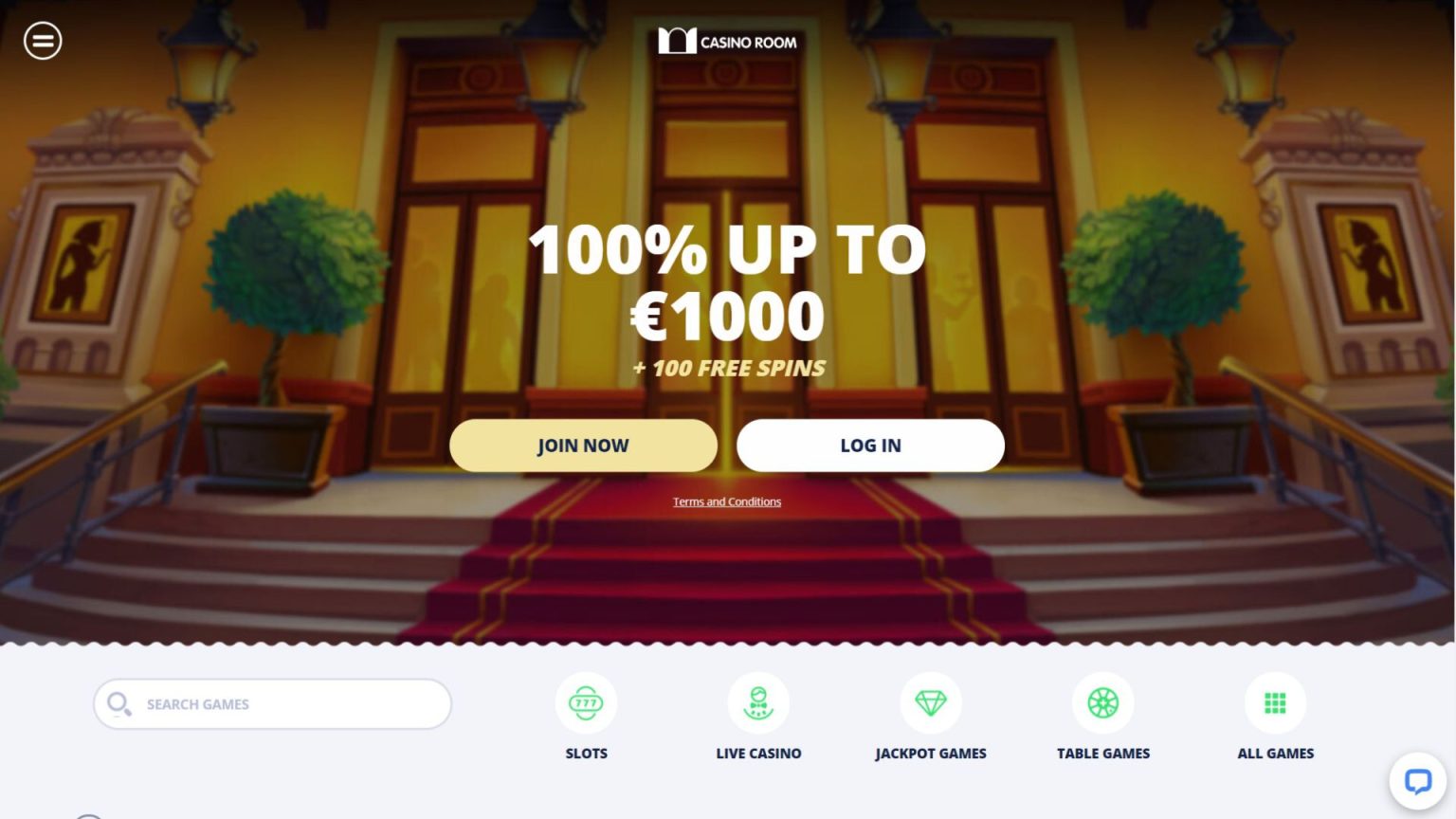 Captura de pantalla del casino Room