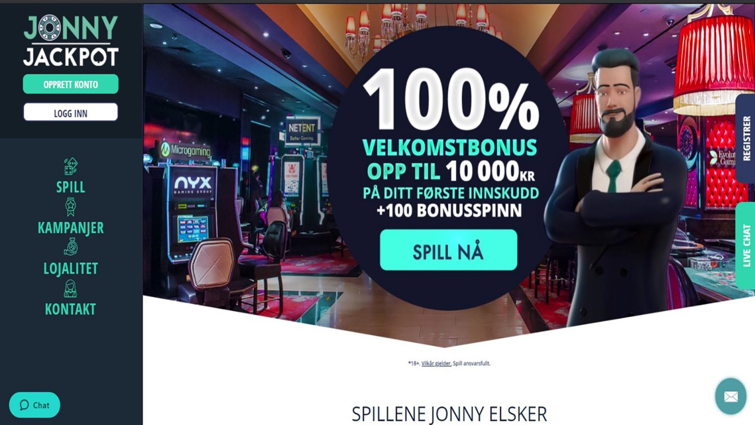 Jonny Jackpot Skjermbilde av Casino