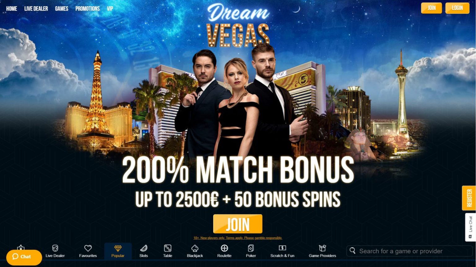 Dream Vegas Casinon Skärmdump