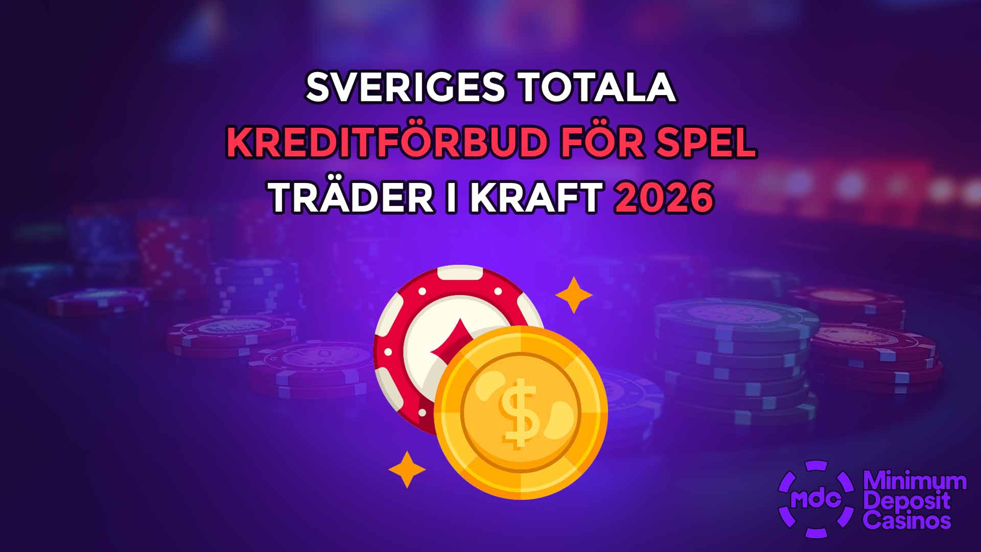 Sveriges totala kreditförbud för spel träder i kraft 2026