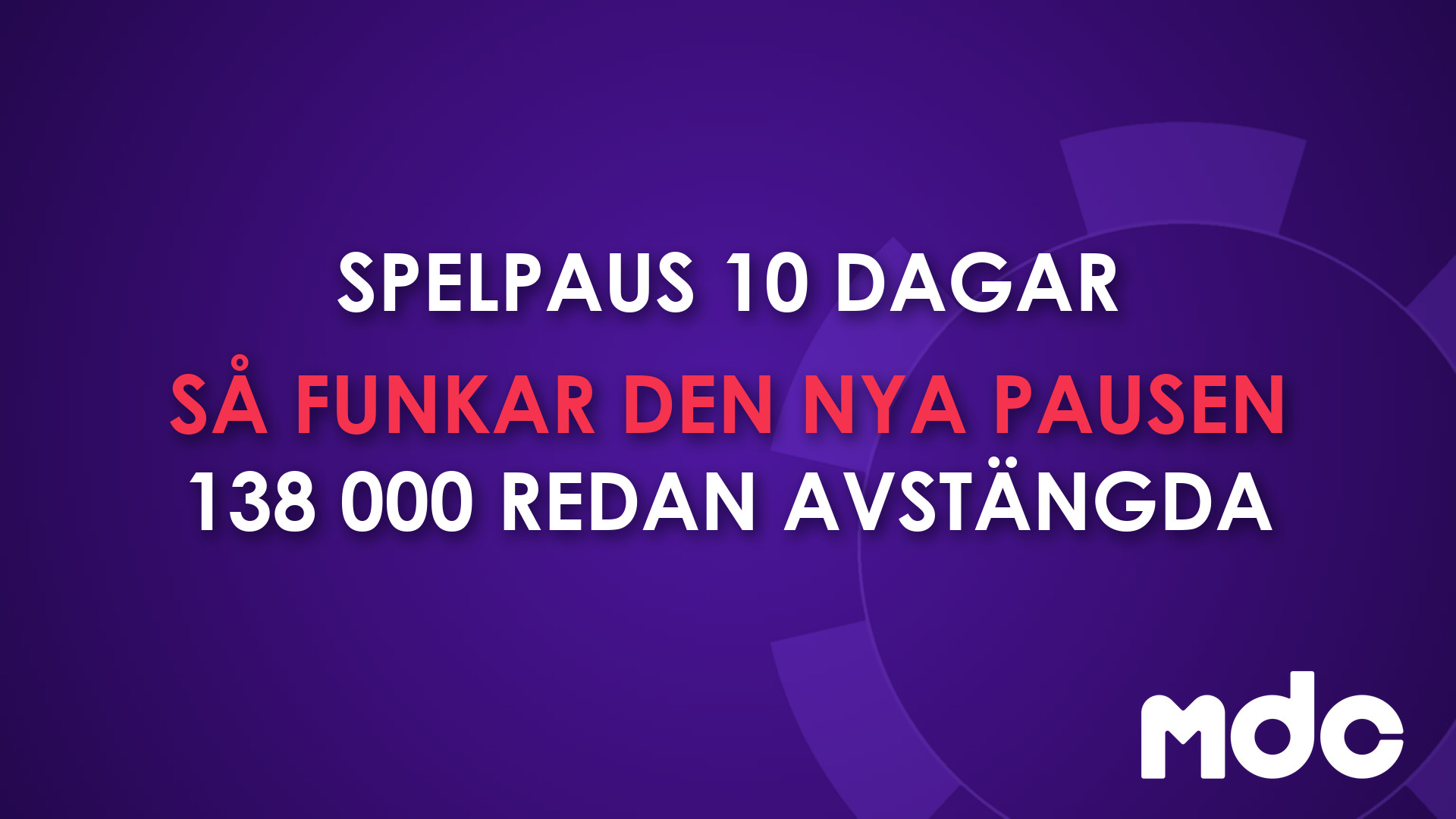 Spelpaus 10 dagar: så fungerar den nya korta avstängningen på Spelpaus.se