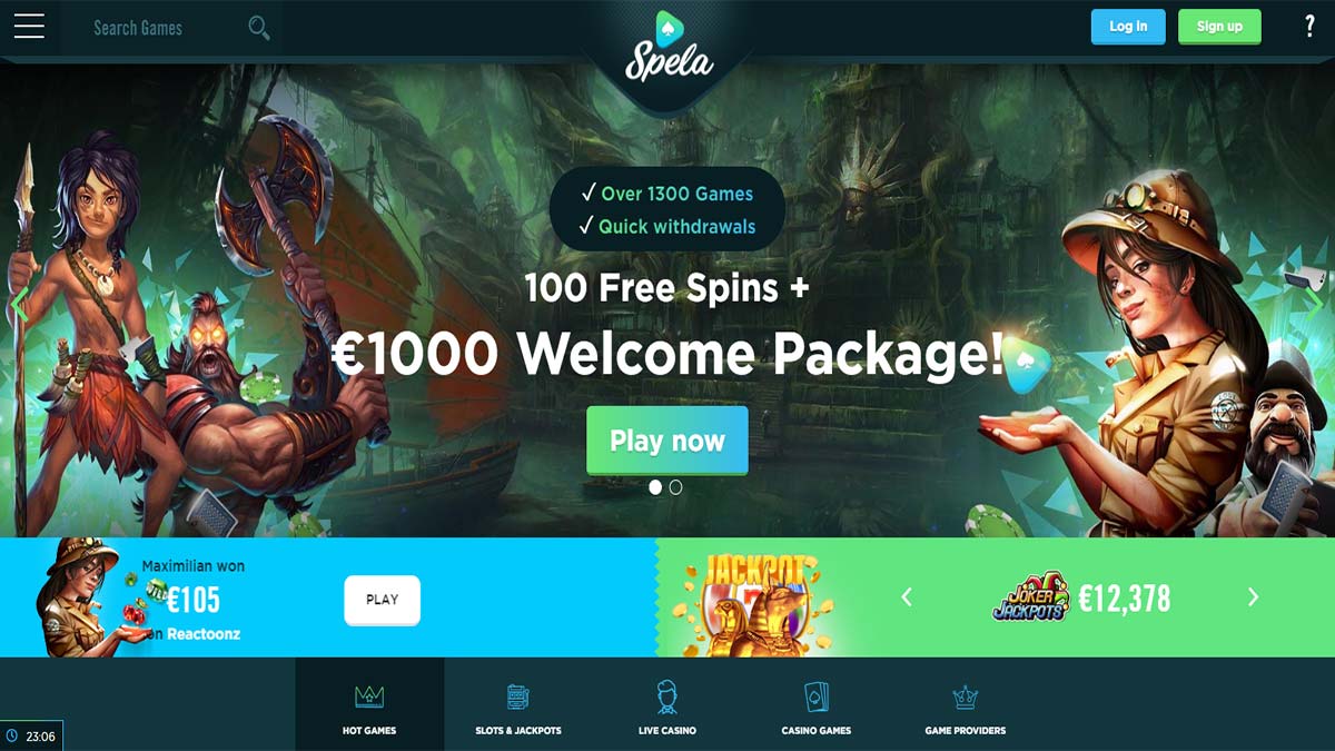 Spela Casino Screenshot