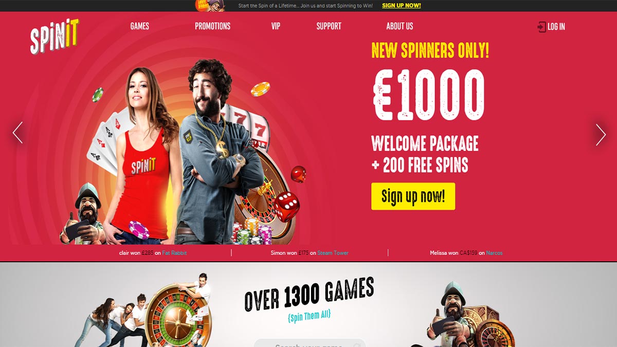 Spinit Casino Screenshot