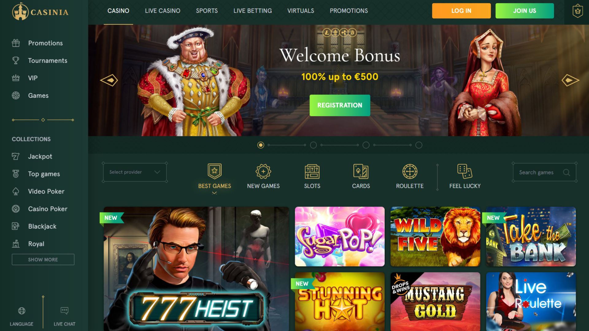 casinia casino no deposit bonus codes 2021