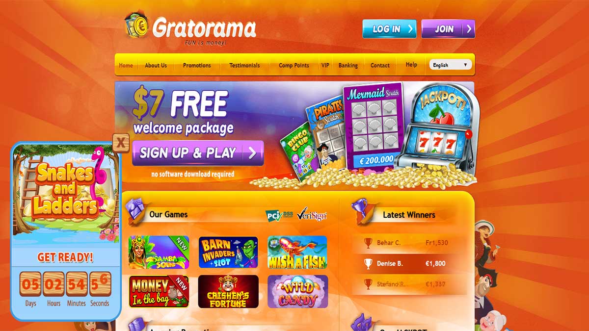 Gratorama Casino Screenshot