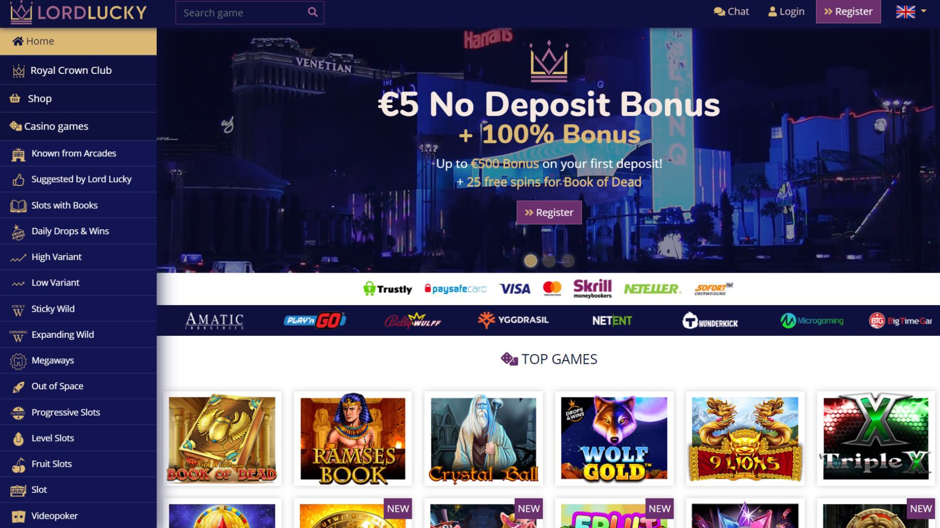 Lord Lucky Casino Review – Welcome Bonus of 100% up to $/€500 - Minimum ...