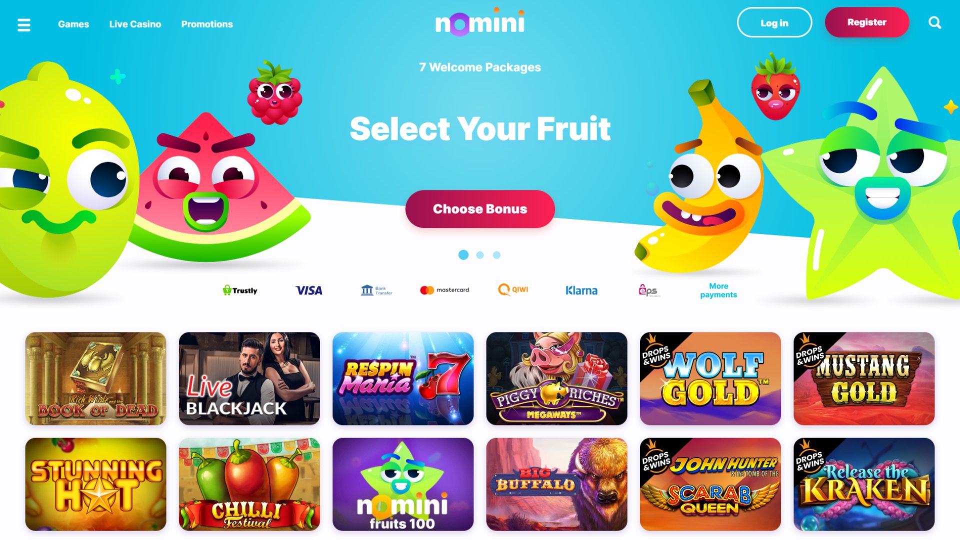 biggest Nomini Casino daily bonus