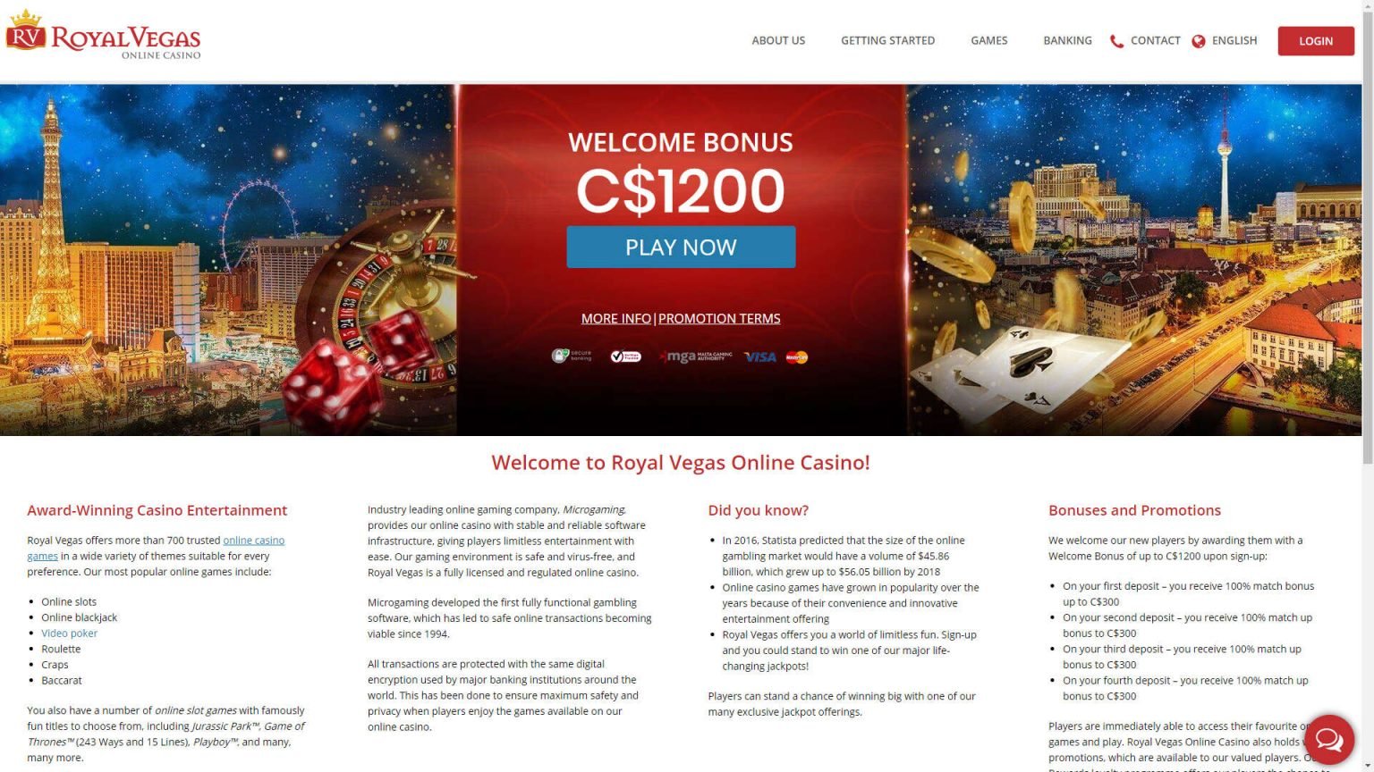 Royal Vegas Casino Scratch2Win Bonus Promotion