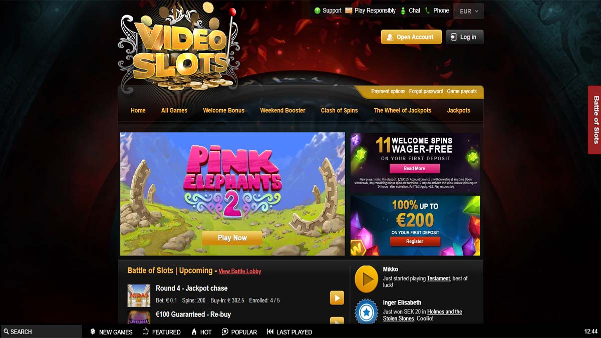 Videoslots Casino Review