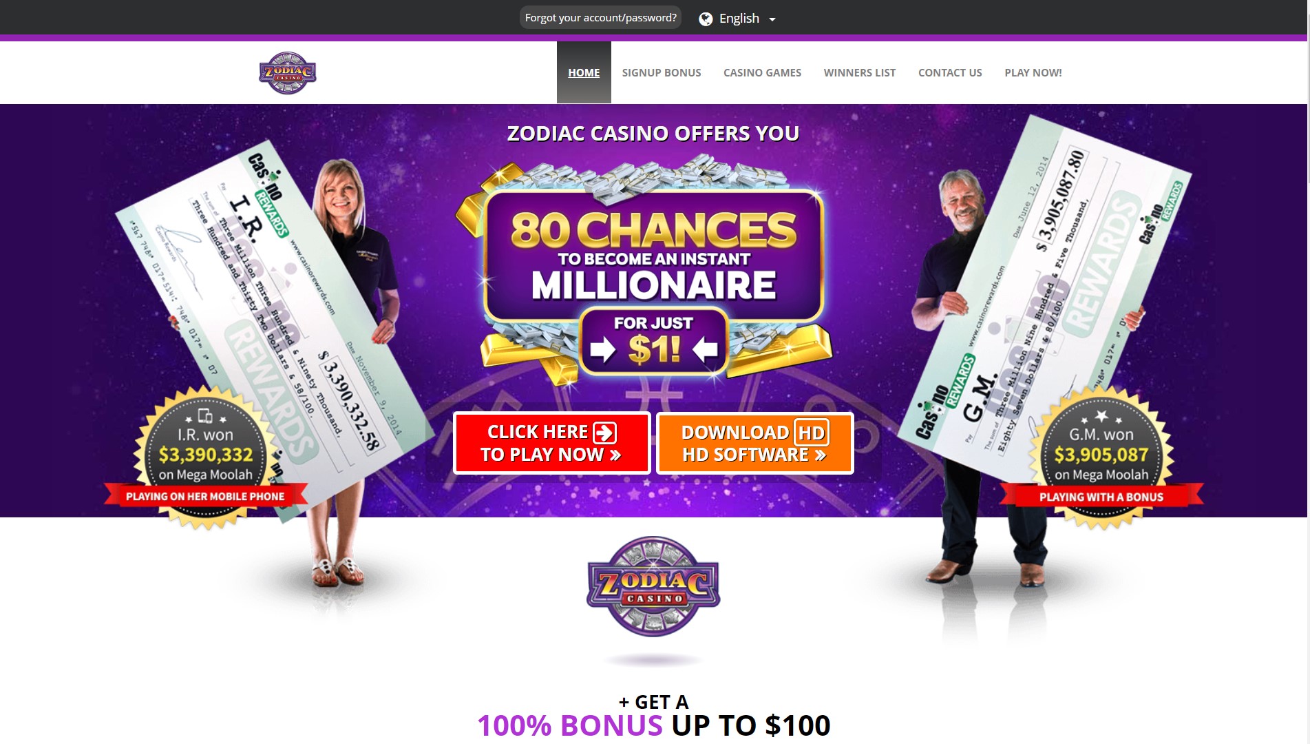 zodiac casino offer