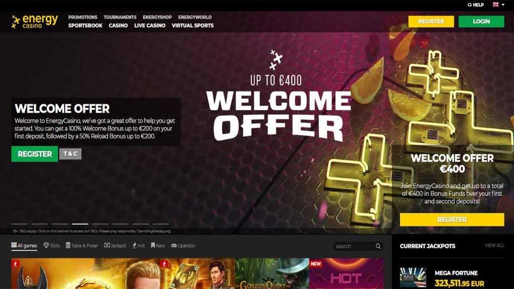 Energy casino review enjoy a 100 match bonus when you sign up today