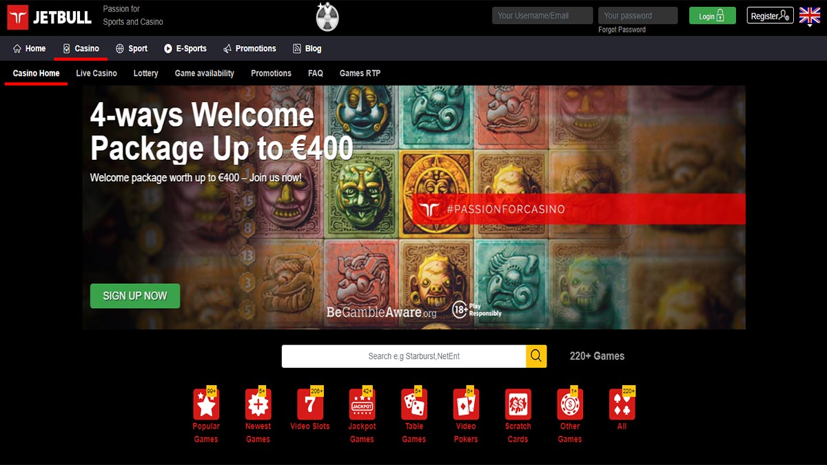 Jetbull Casino Screenshot
