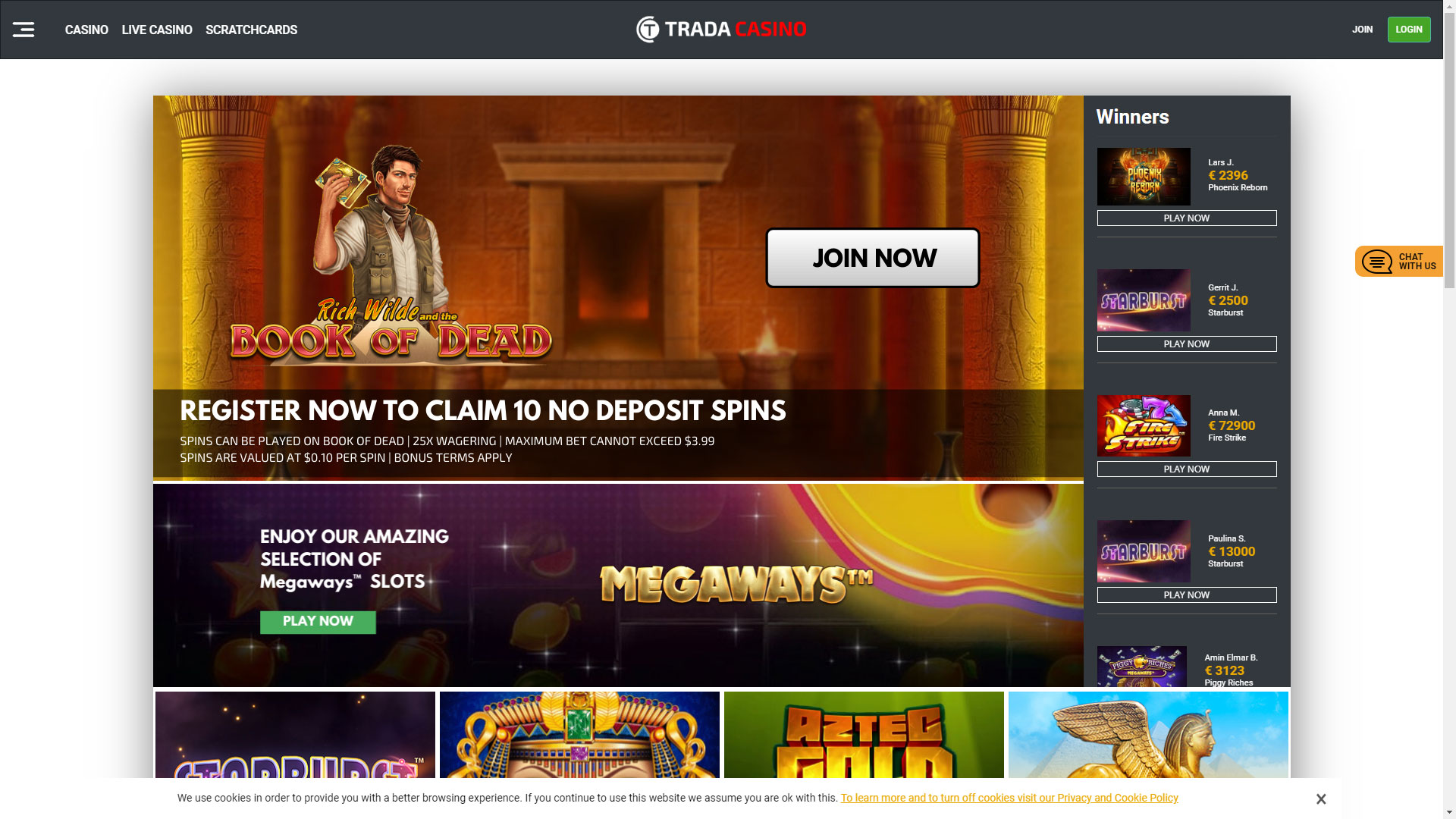 Trada Website TradaCasino Review – Variety of Payment Methods and Fast Payouts