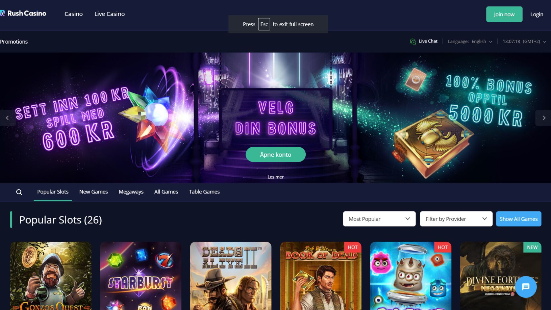 Rush Casino Review – Register at Rush Casino and Choose your Welcome Bonus