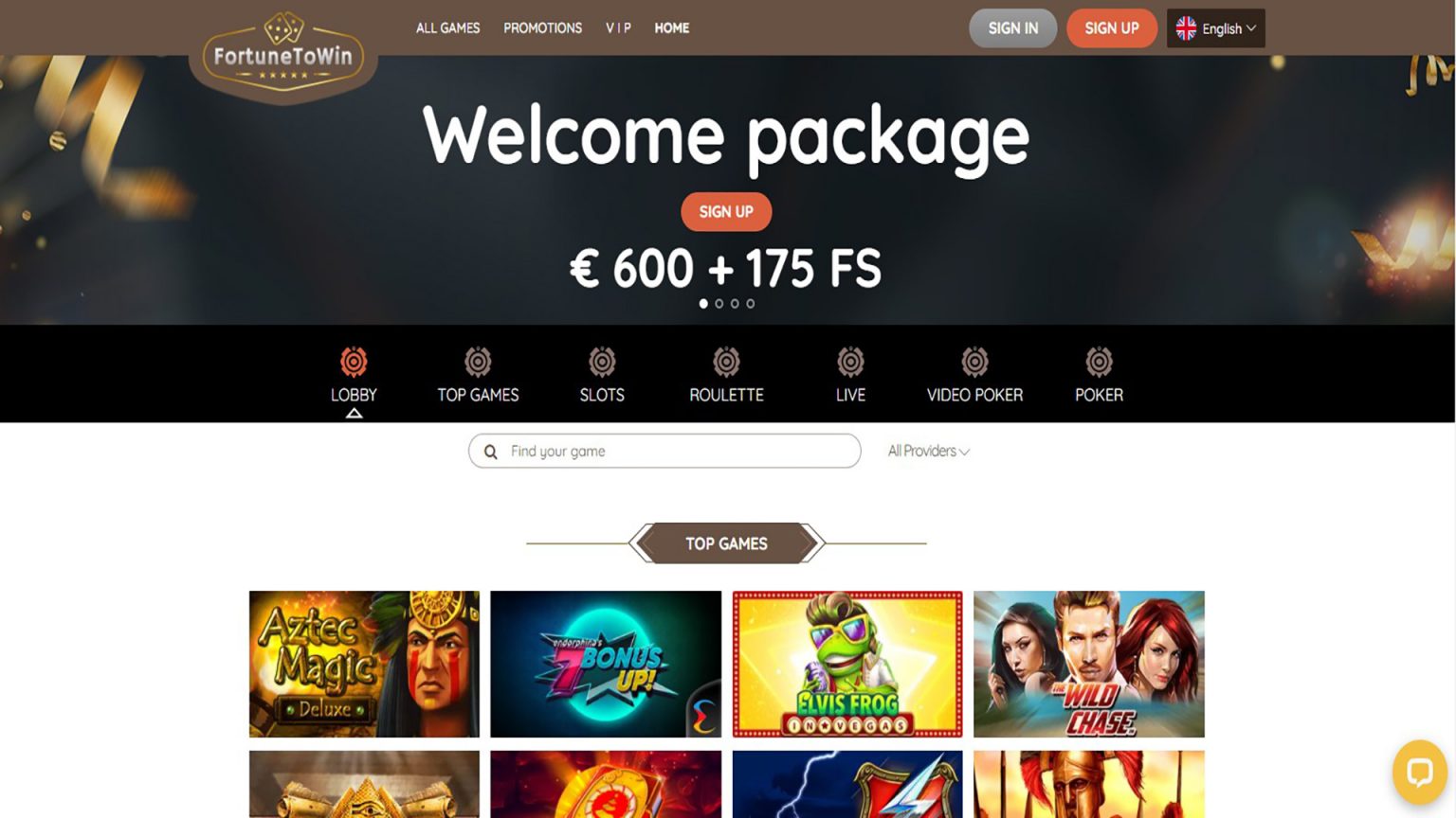 Fortune to win Casino Screenshot