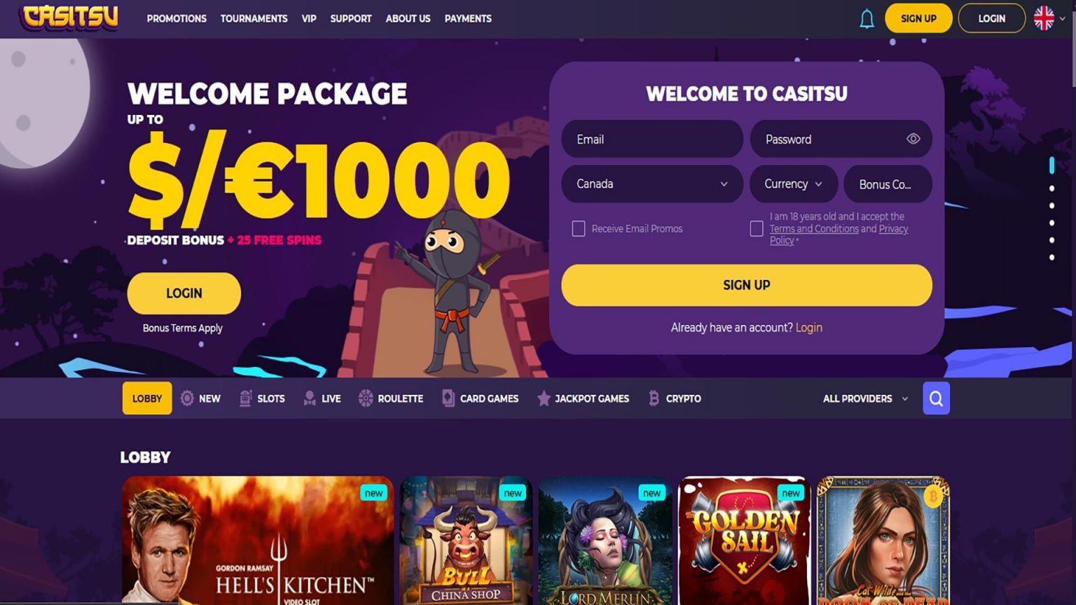 Casitsu Casino Screenshot