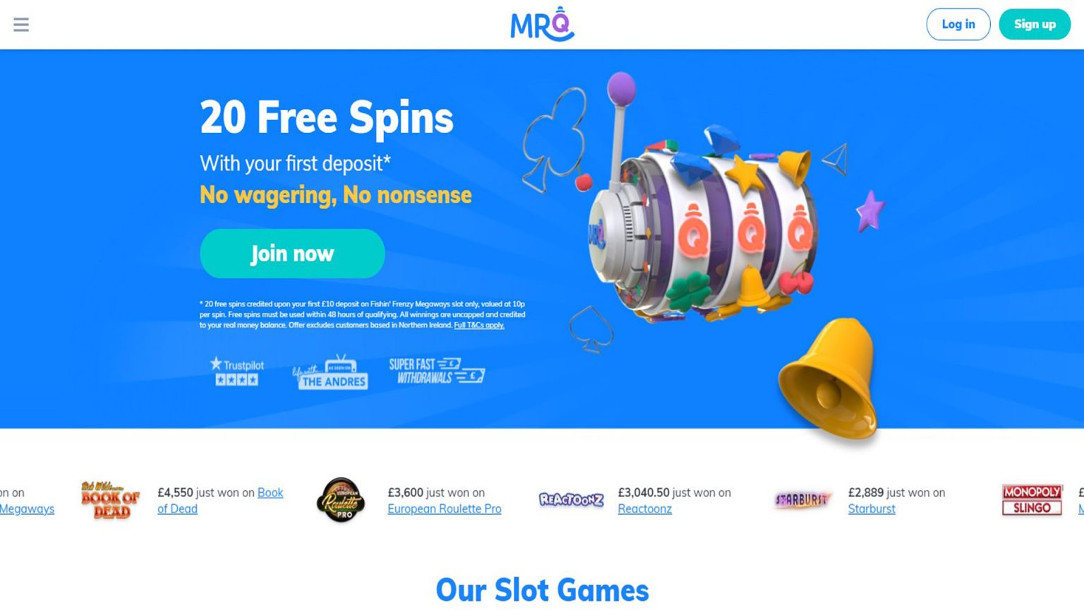 Mr Q Casino Screenshot