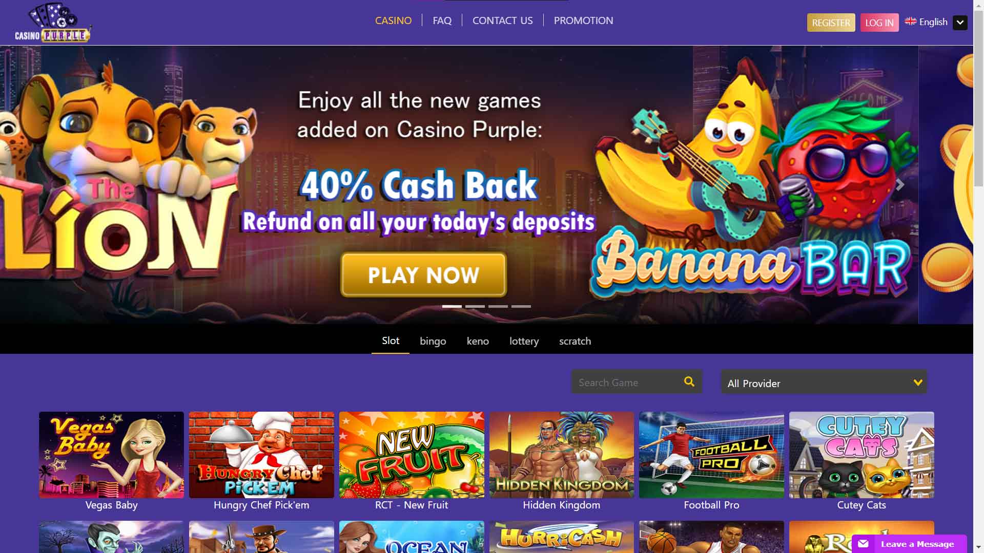 Casino Purple Review 2024 Get a 30 Cashback Bonus at Casino Purple