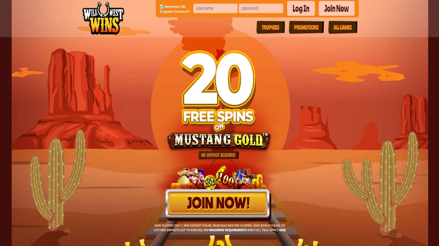Wild West Wins Casino Screenshot