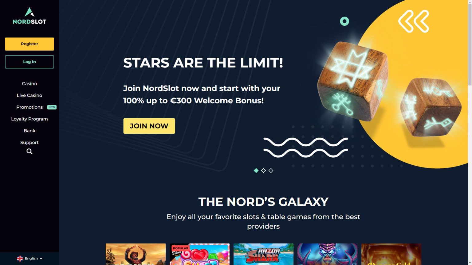 Nordslot Casino Screenshot