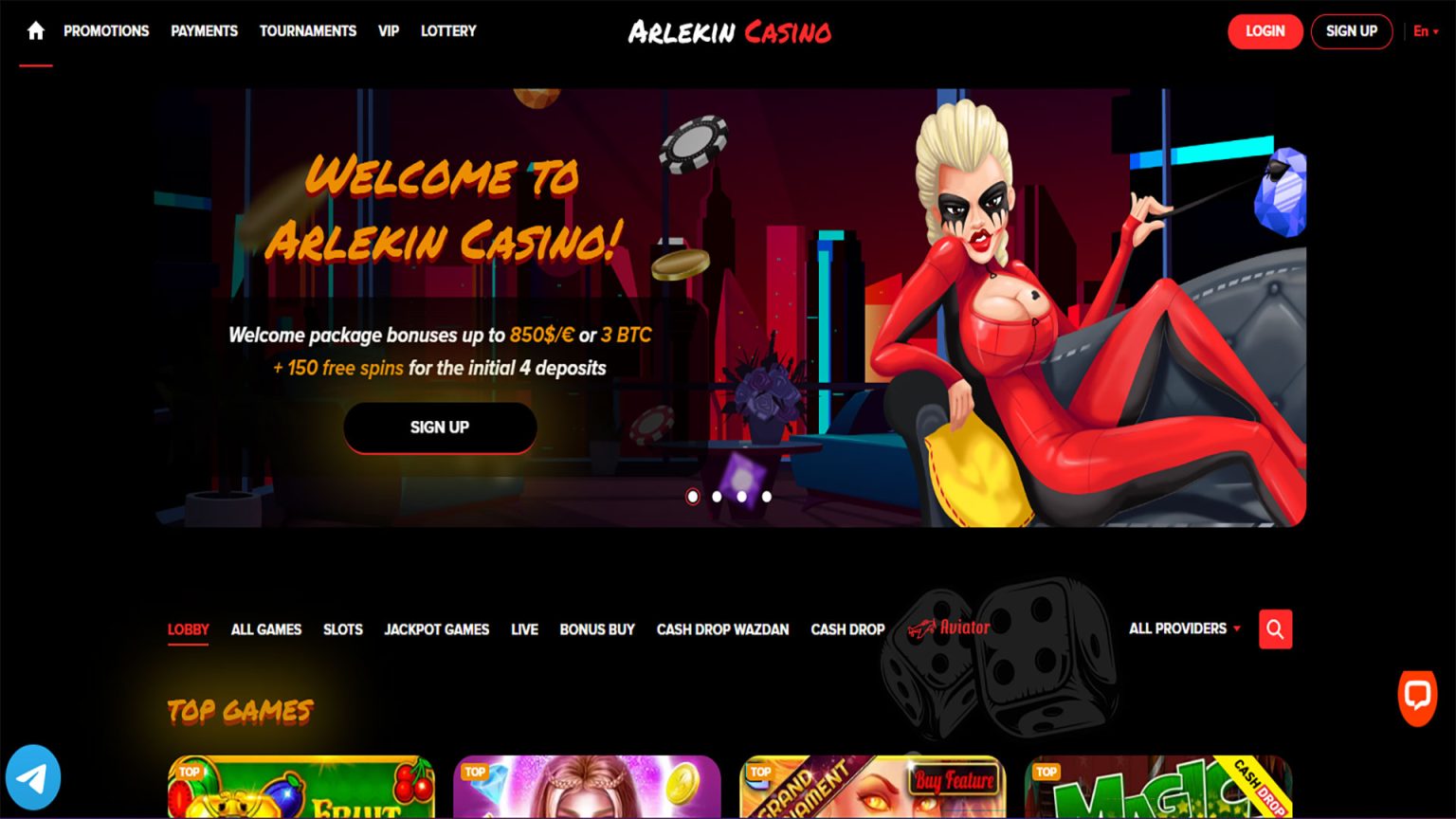 Arlekin Casino Screenshot