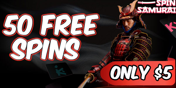 Deposit $/€5 get 50 free spins at Spin Samurai
