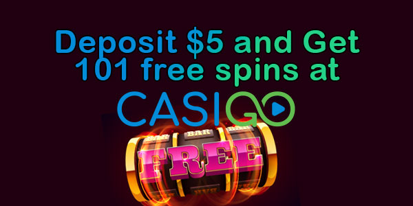 Try out the New and Exclusive Deposit C$5 Get 101 Free Spins at CasiGo