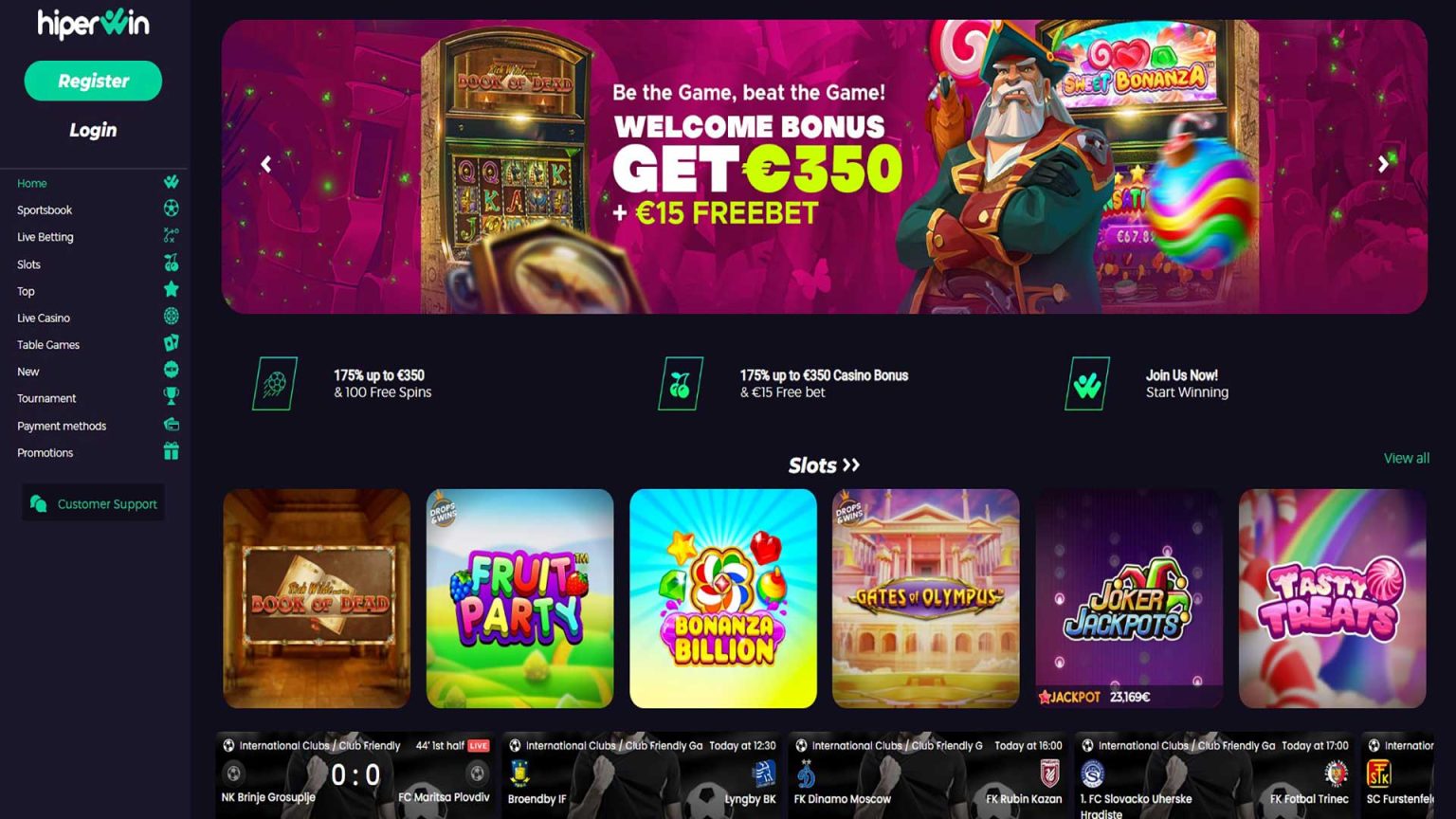 Hiperwin Casino Screenshot