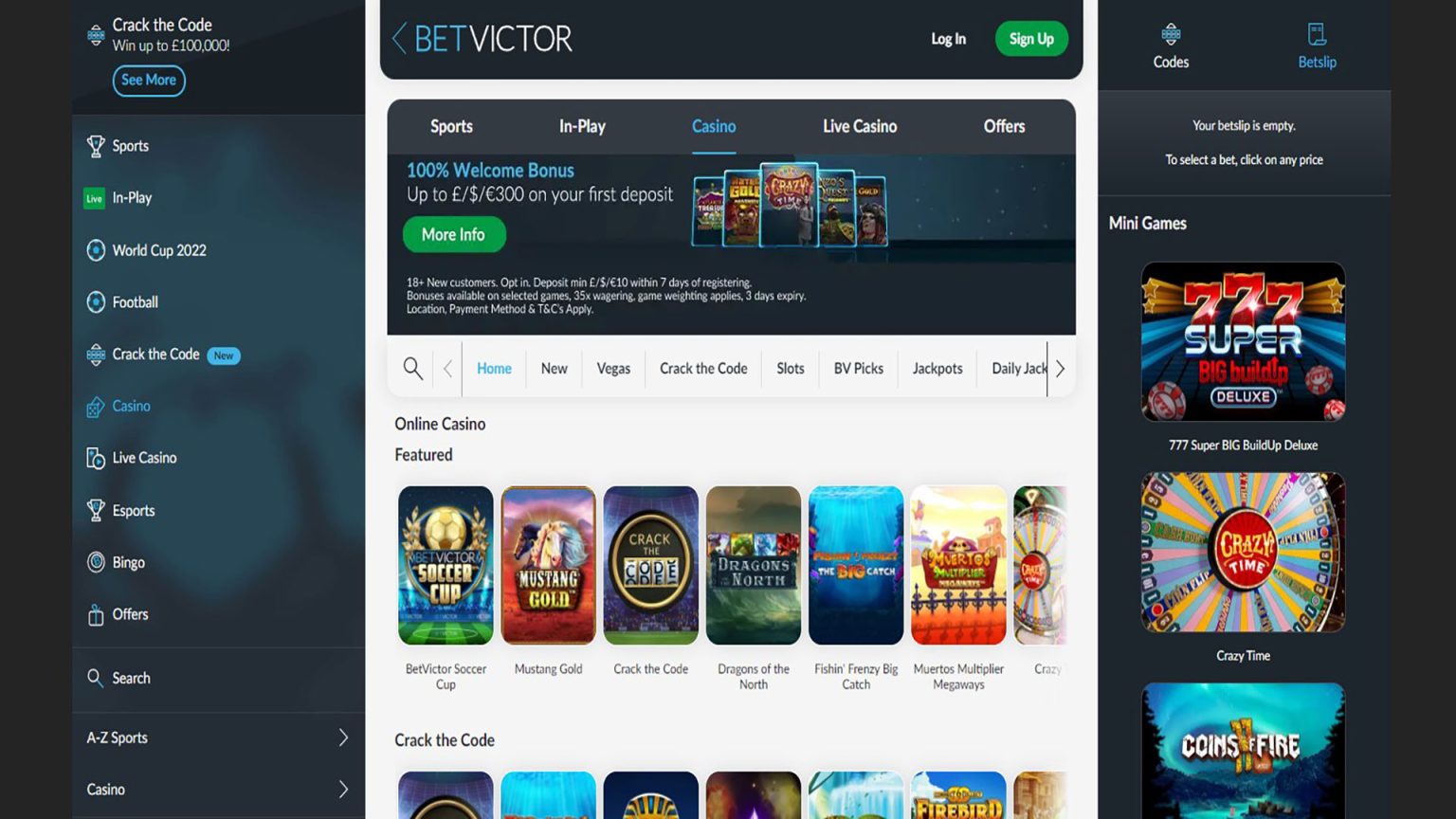 BetVictor Casino Screenshot