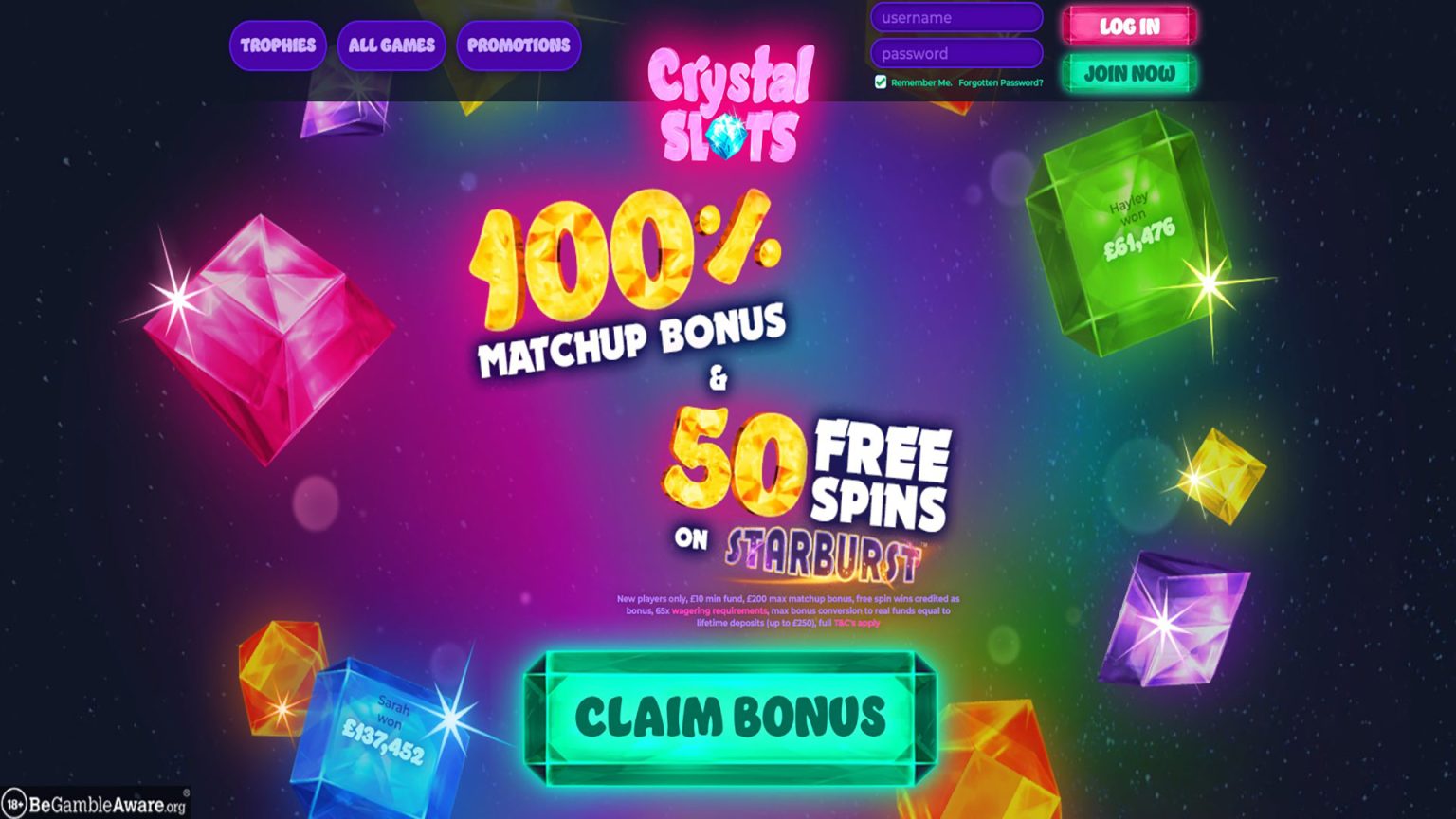 Crystal Slots Casino Screenshot