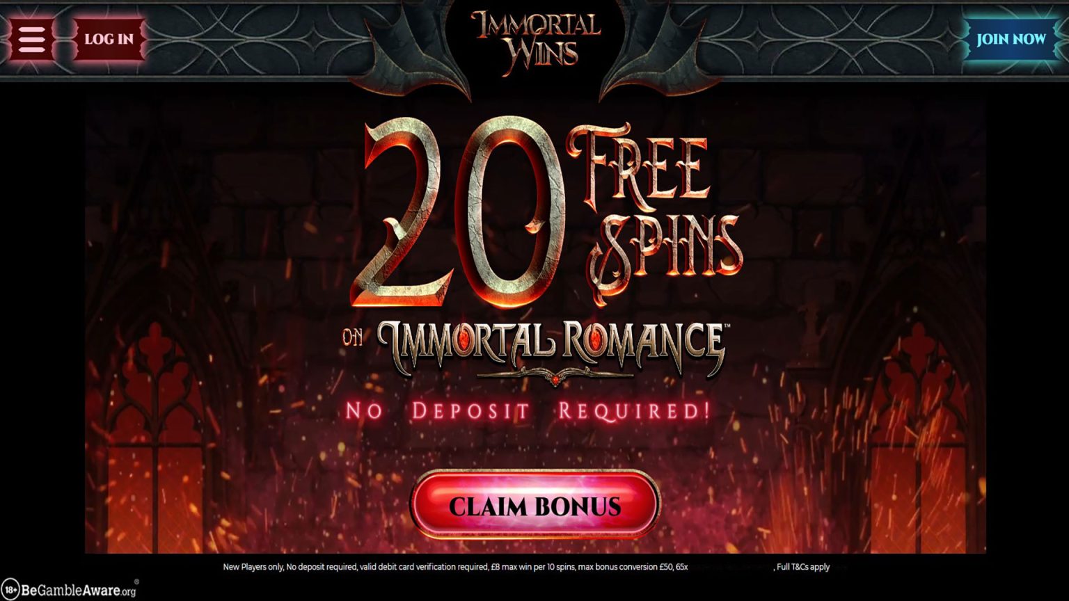 Immortal WIns Casino Screenshot