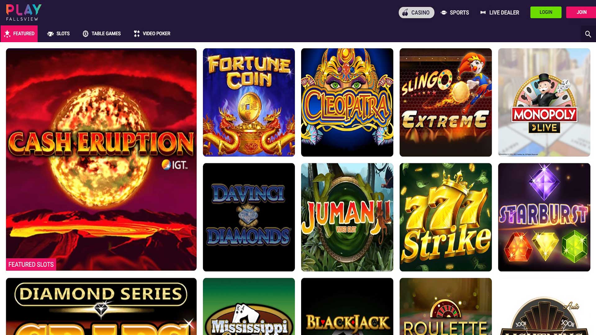 Fallsview Online Casino Review 2024 100 Instant Deposit Match up to