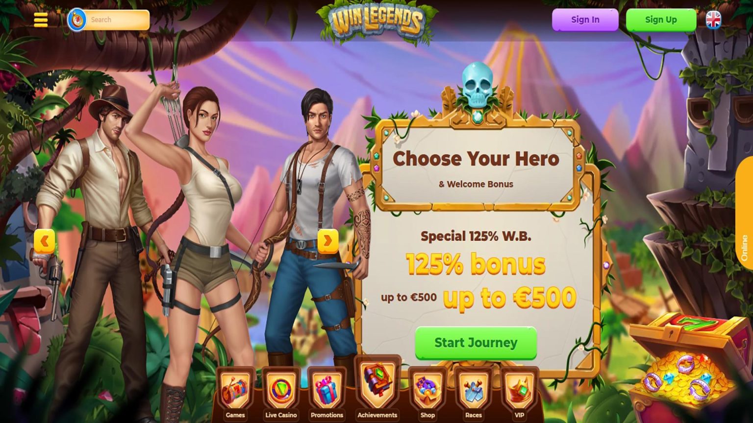 Win Legends Casino Screenshot