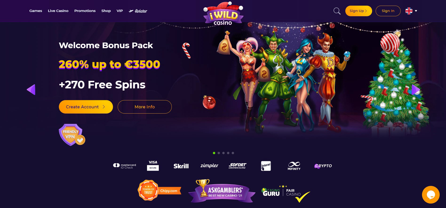 iWild Casino Screenshot