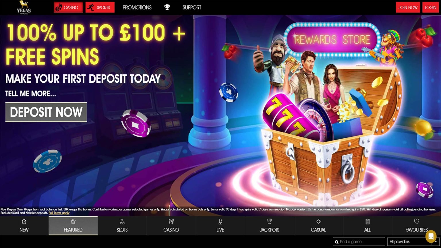 Vegas Paradise Casino Screenshot