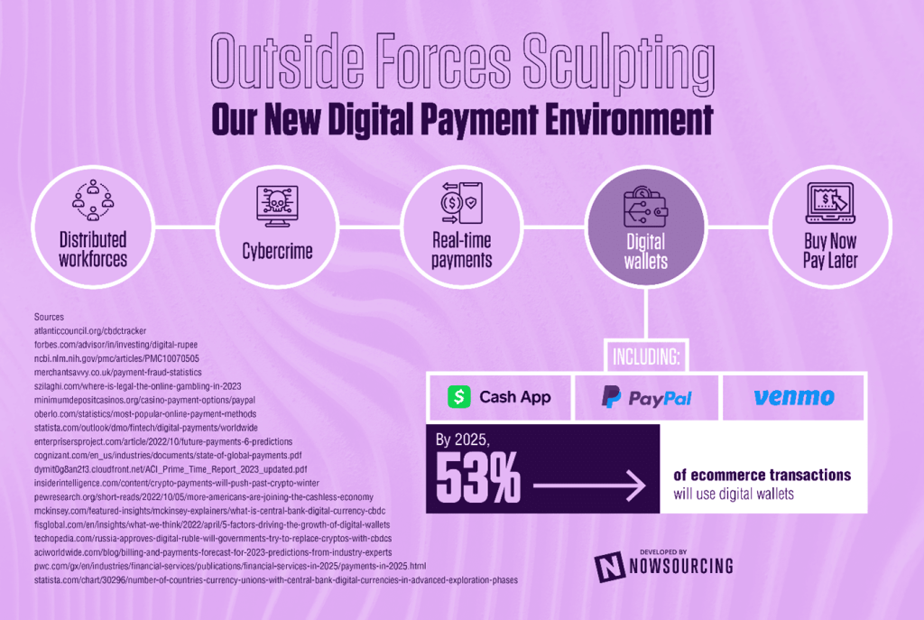 Outside forces sculpting the environments of digital payments