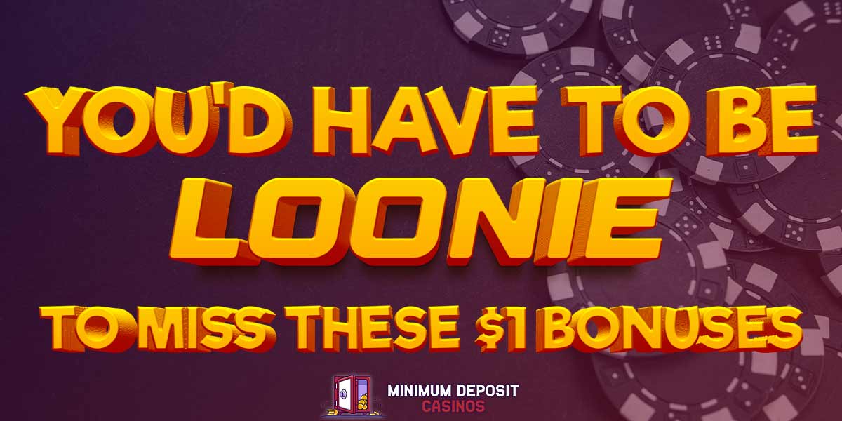 youd have to be a loonie to miss these 1 dollar casino bonuses