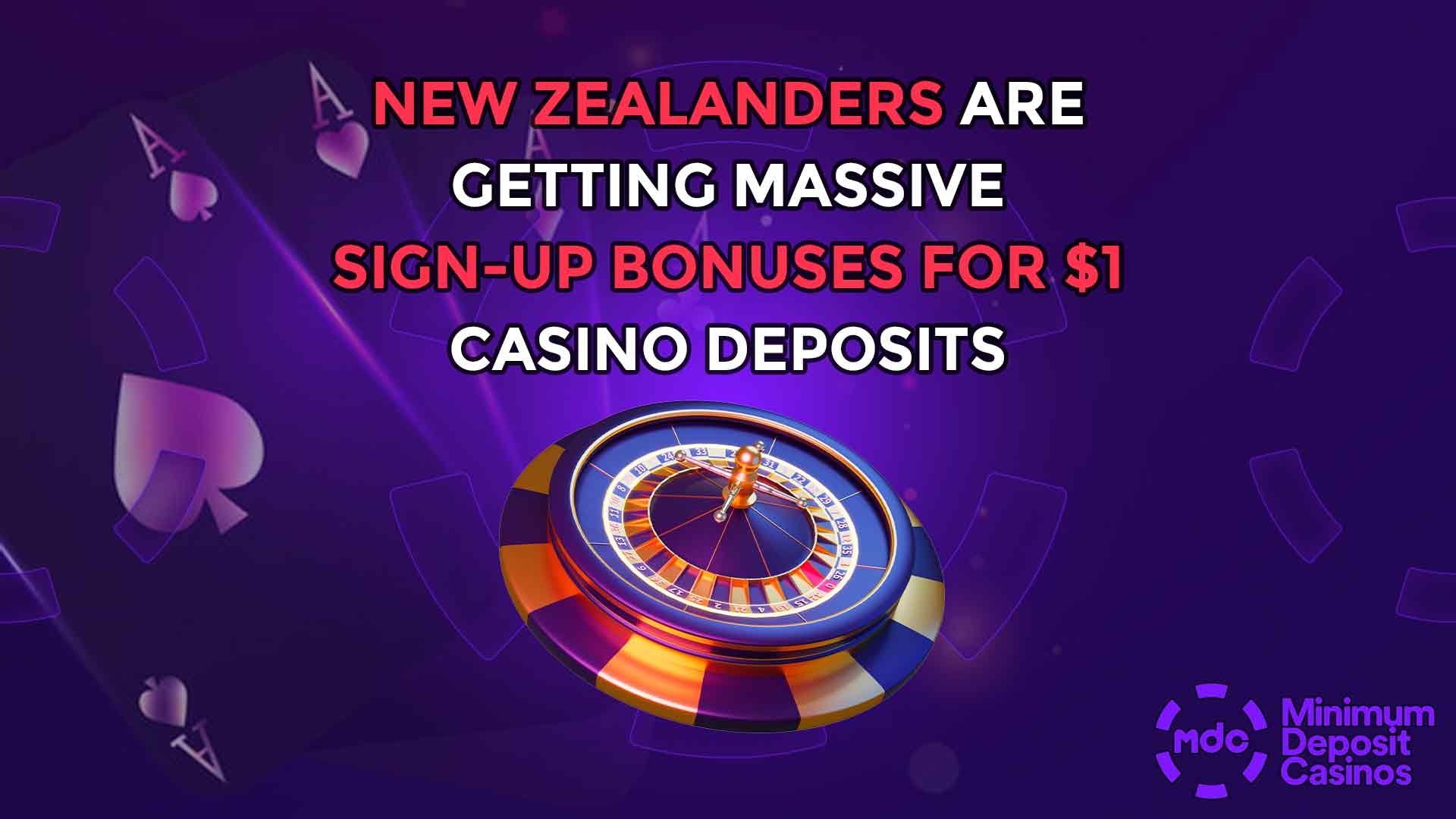 New Zealanders are getting massive sign-up bonuses for $1 casino deposits