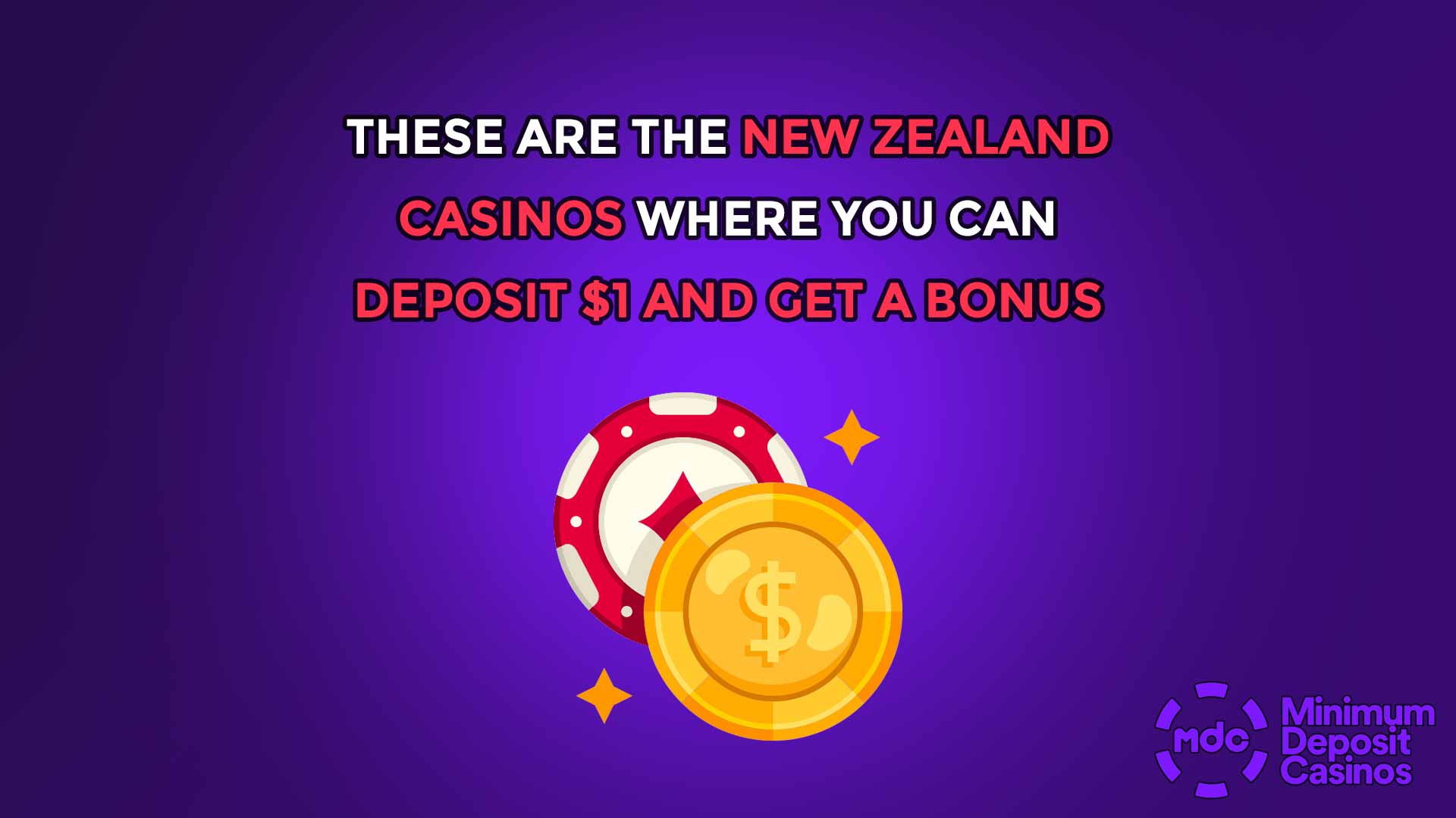These are the New Zealand casinos where you can deposit $1 and get a bonus